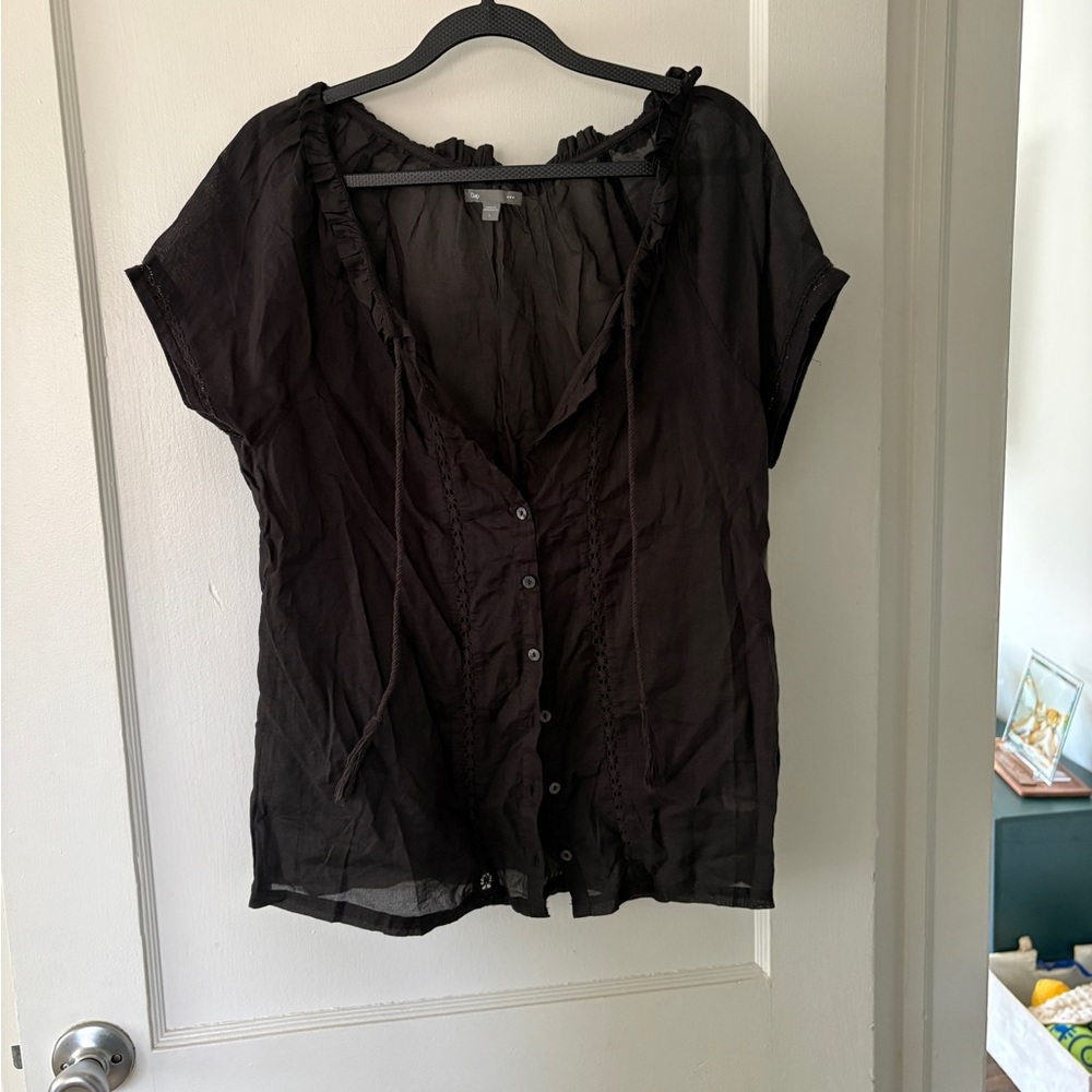 GAP black thin cotton summer top